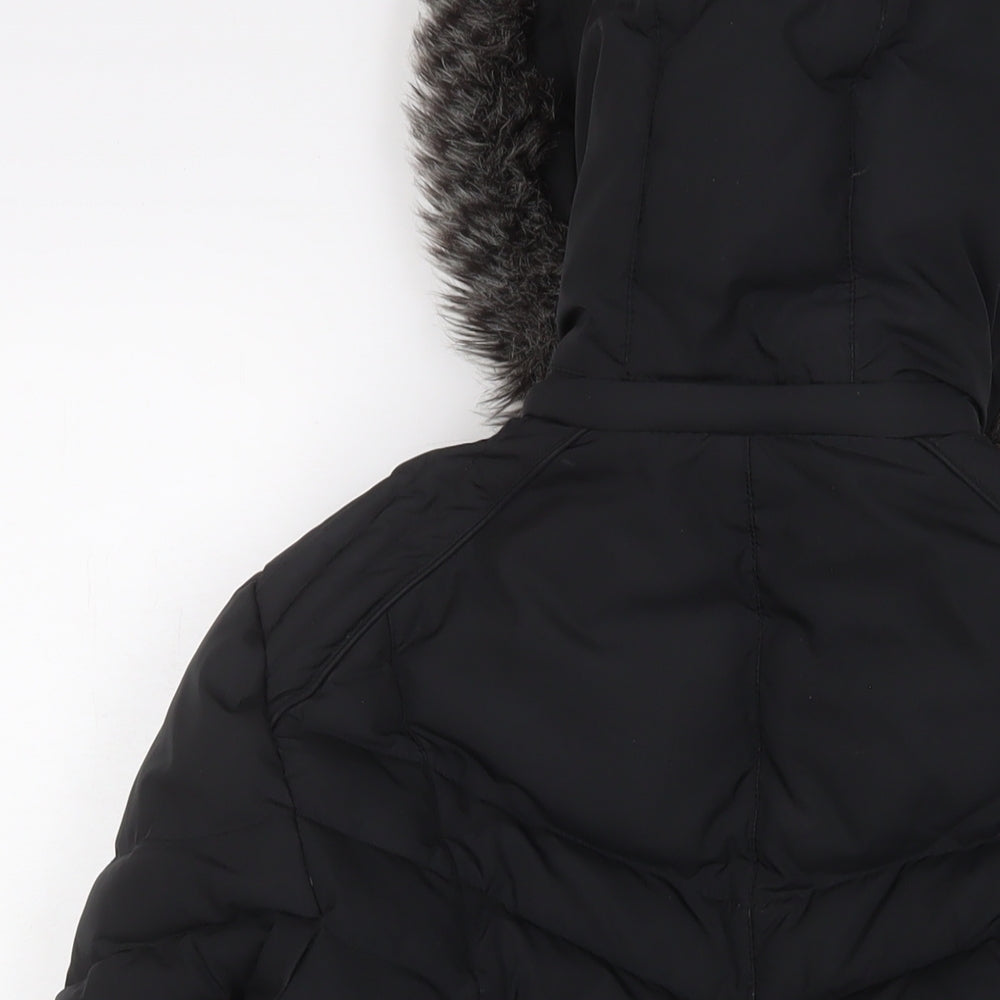 Womens UK Size S Per Una Black Parka Coat
