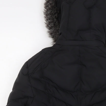 Womens UK Size S Per Una Black Parka Coat