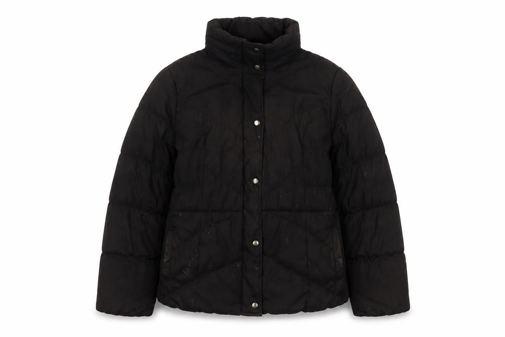 Marks & Spencer Womens Black Quilted Jacket Size L Zip