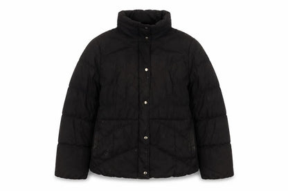 Marks & Spencer Womens Black Quilted Jacket Size L Zip
