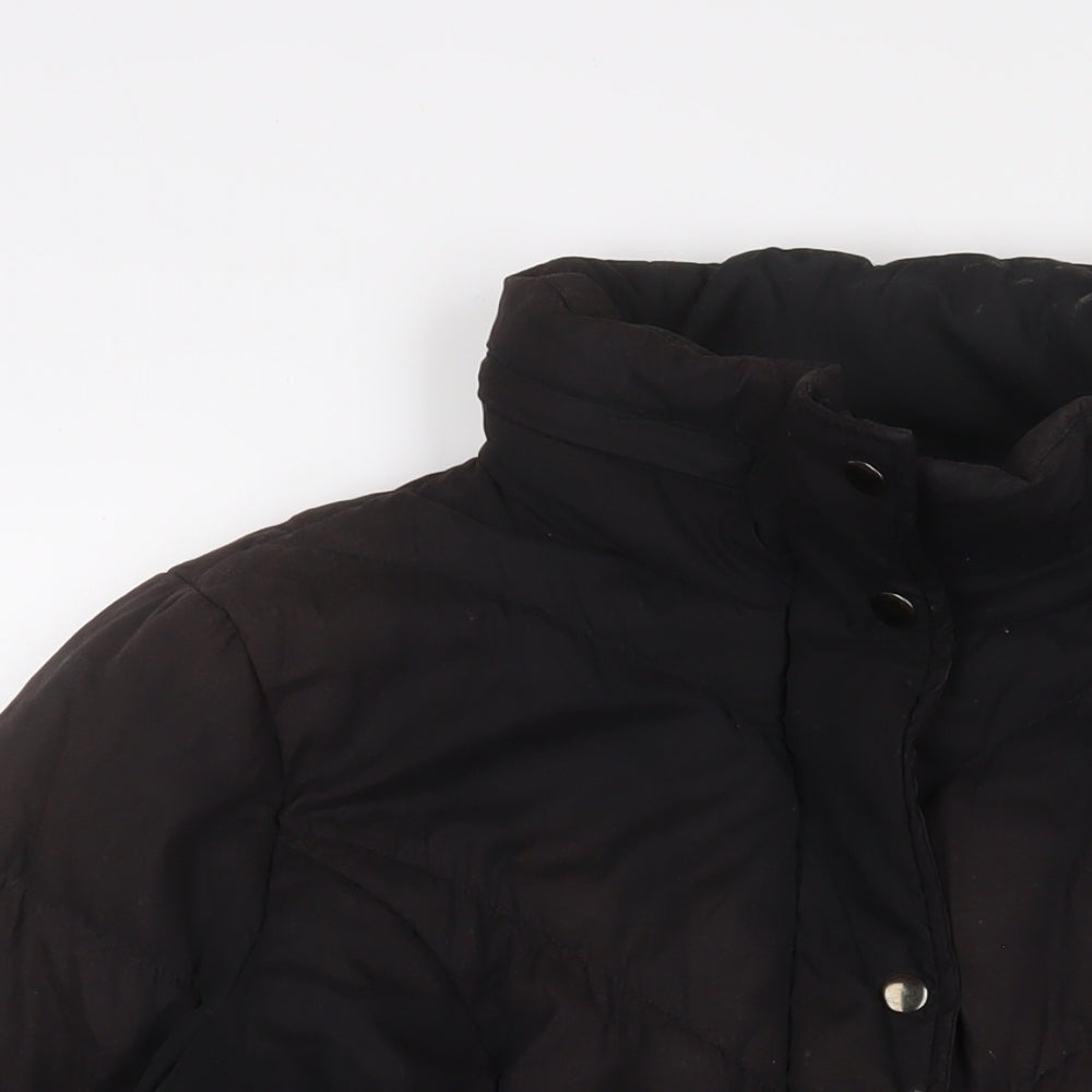 Womens UK Size L Marks and Spencer Black Quilted Coat