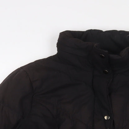 Womens UK Size L Marks and Spencer Black Quilted Coat