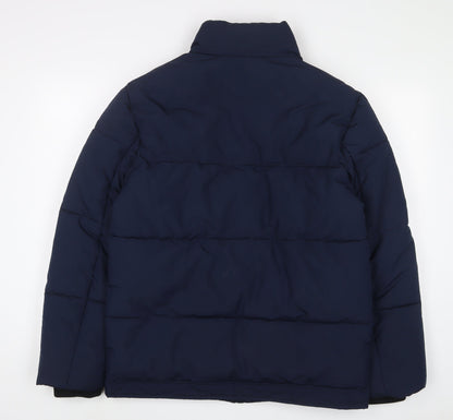 Mens UK Size M Marks and Spencer Blue Quilted Coat