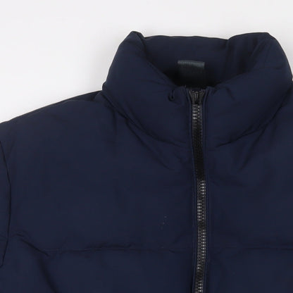 Mens UK Size M Marks and Spencer Blue Quilted Coat