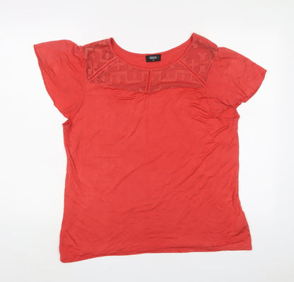 Womens UK Size XL Klass Orange Basic T-Shirt