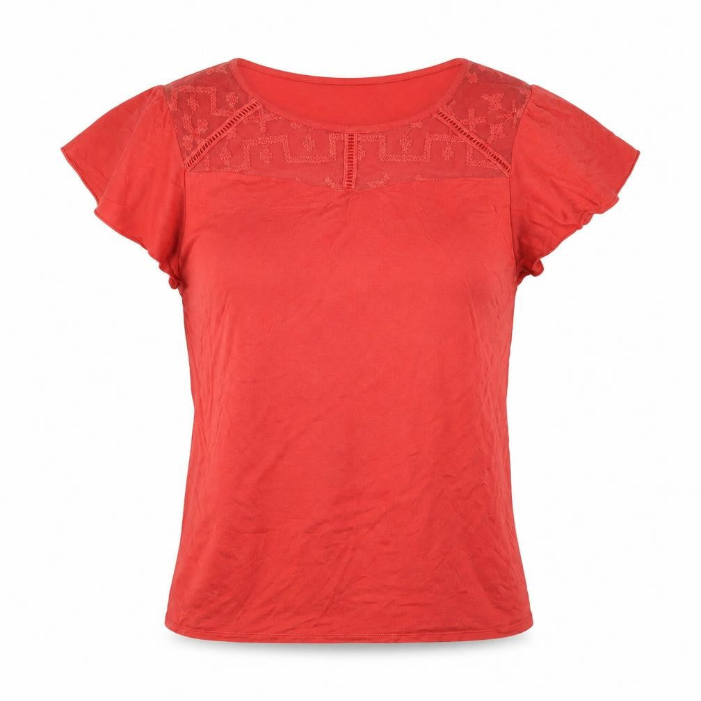 Womens UK Size XL Klass Orange Basic T-Shirt