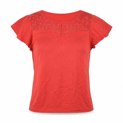 Womens UK Size XL Klass Orange Basic T-Shirt