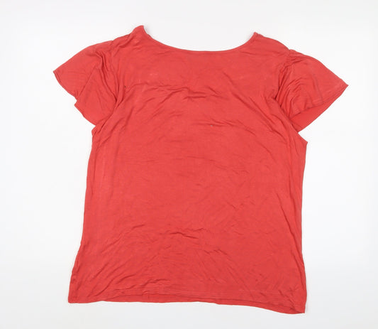 Womens UK Size XL Klass Orange Basic T-Shirt
