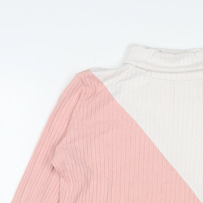 Womens UK Size 14 Select Pink Basic T-Shirt