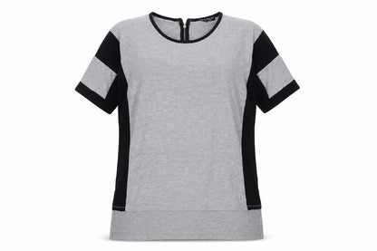 Select Womens Grey Polyester Basic T-Shirt Size 10 Crew Neck