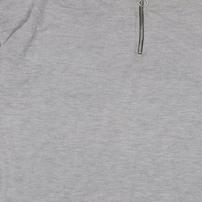 Select Womens Grey Polyester Basic T-Shirt Size 10 Crew Neck