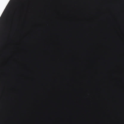 Womens UK Size 16 Viz a viz Black Basic T-Shirt