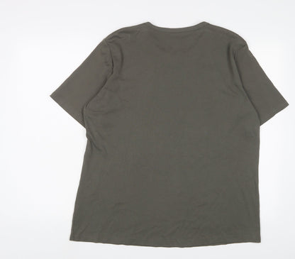 Womens UK Size 2XL H&M Green Basic T-Shirt