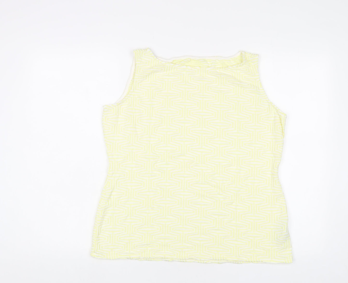 Womens UK Size 16 Marks and Spencer Yellow Basic Tank