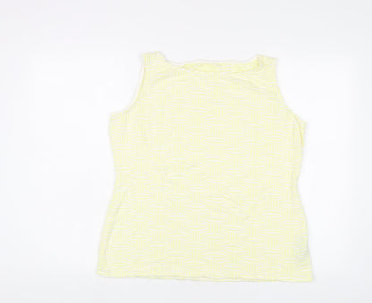 Womens UK Size 16 Marks and Spencer Yellow Basic Tank