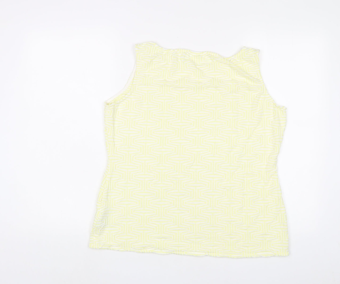 Womens UK Size 16 Marks and Spencer Yellow Basic Tank
