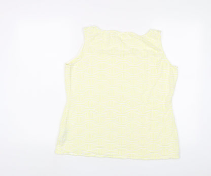 Womens UK Size 16 Marks and Spencer Yellow Basic Tank