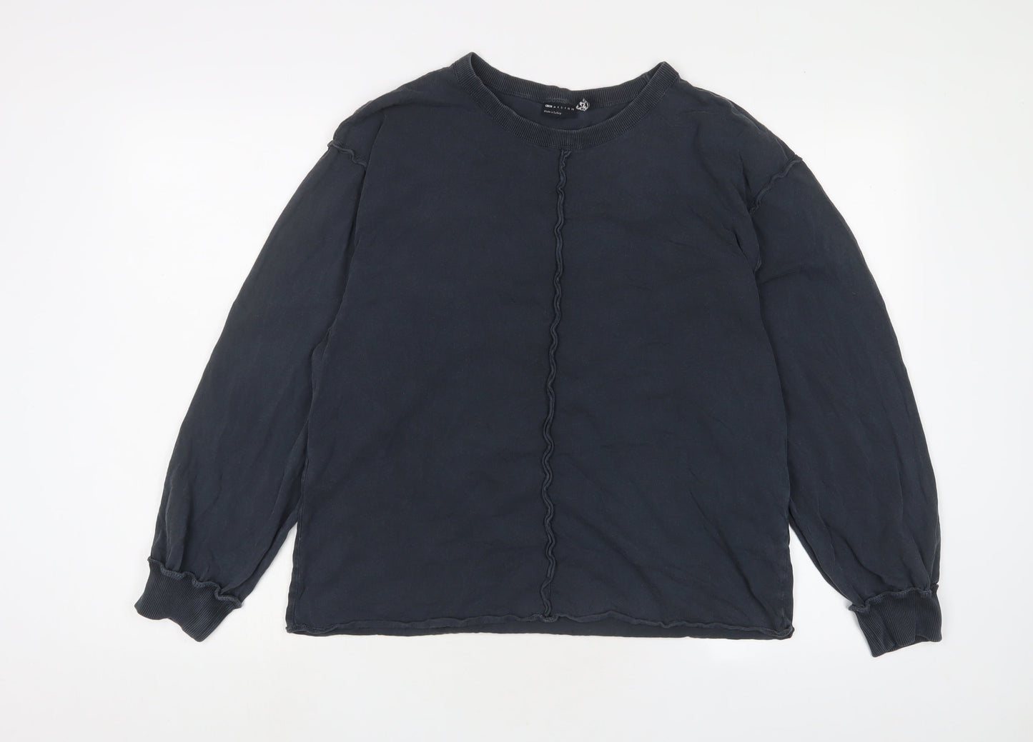 Womens UK Size 8 ASOS Blue Basic T-Shirt
