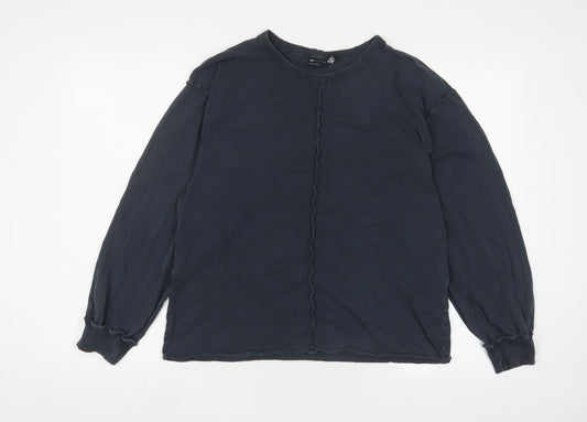 Womens UK Size 8 ASOS Blue Basic T-Shirt