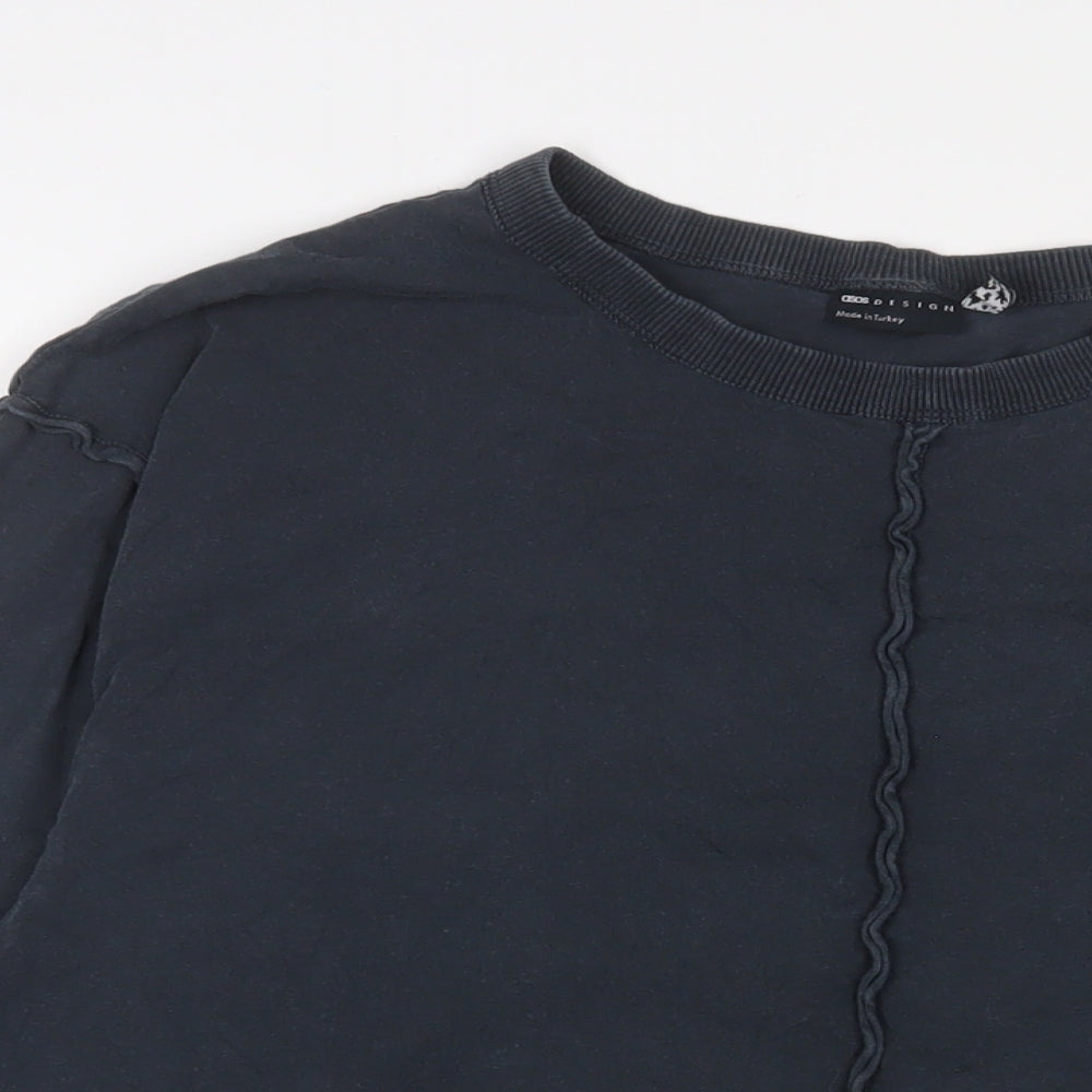 Womens UK Size 8 ASOS Blue Basic T-Shirt