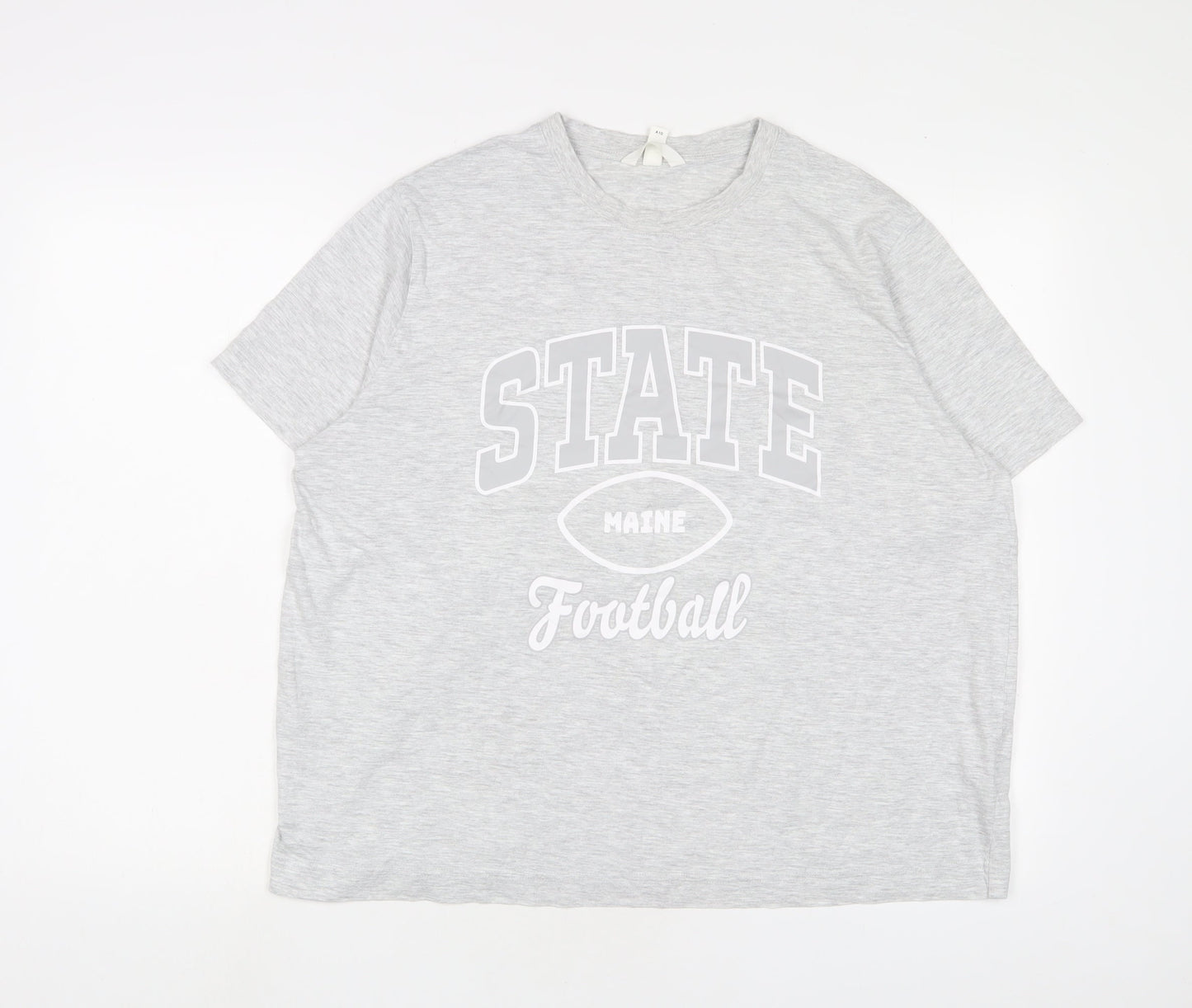 Womens UK Size L H&M Grey Basic T-Shirt