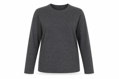 alibi Womens Grey Polyester Basic T-Shirt Size M Crew Neck