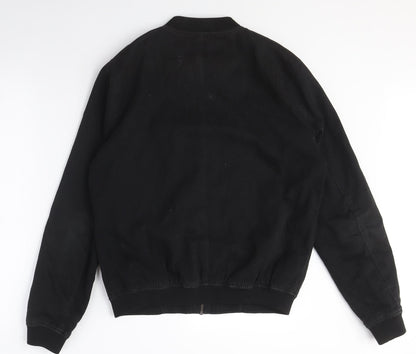 Unisex Adults UK Size S Topman Black Bomber Jacket