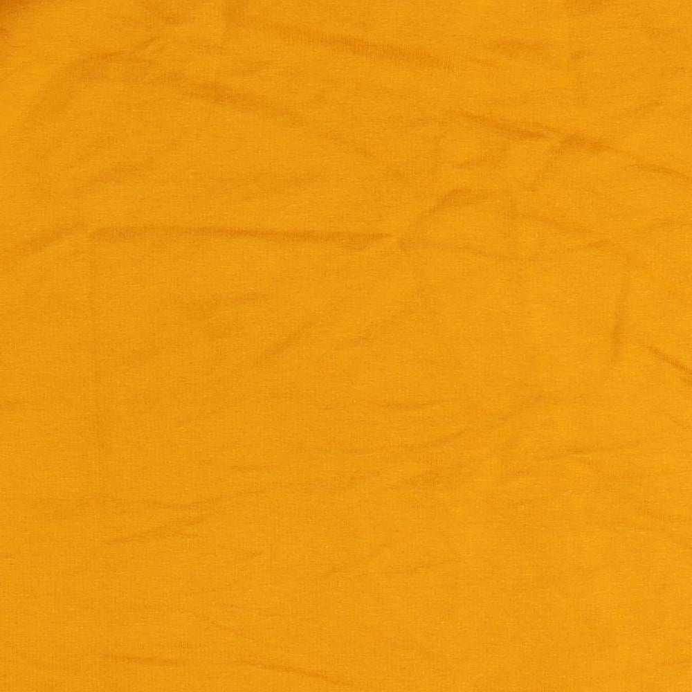 Zara Women's Orange Pullover Sweatshirt Size L