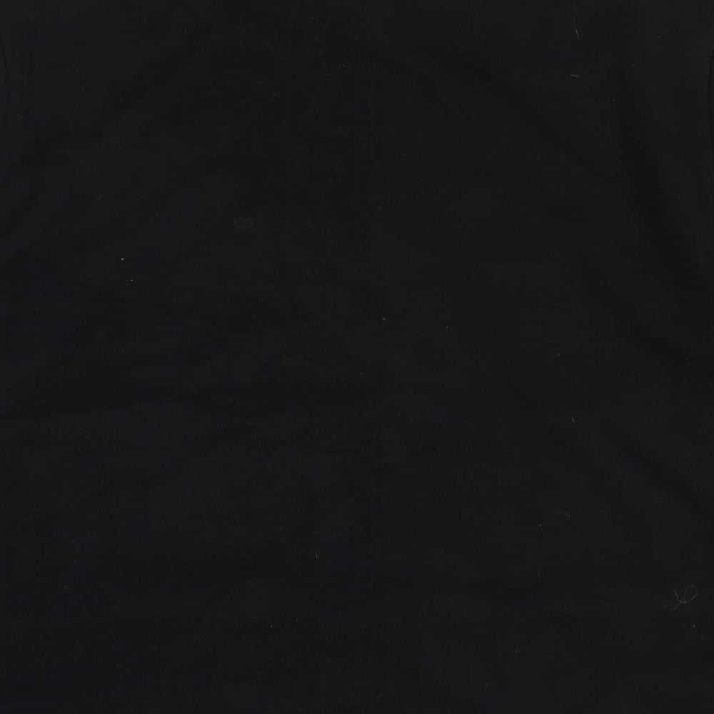Women's Black Gold Sequin Pullover Sweatshirt, Size Regular