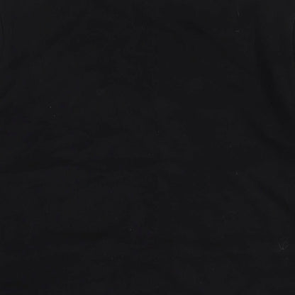Women's Black Gold Sequin Pullover Sweatshirt, Size Regular