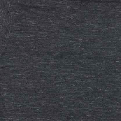 Uniqlo Mens Grey Cotton Polo Size S Collared Button