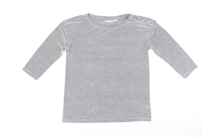 Womens UK Size S Christian Siriano Blue Basic T-Shirt