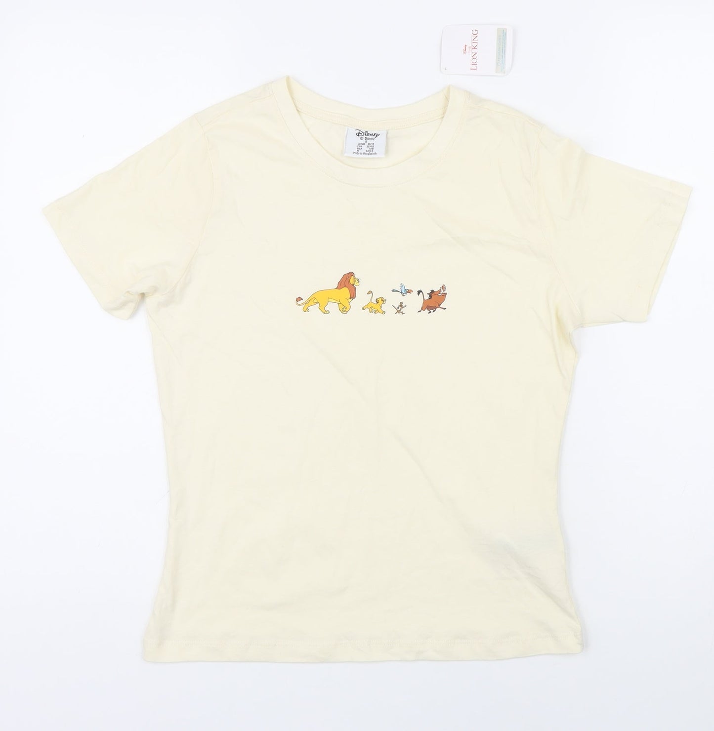 Womens UK Size S Disney Ivory Basic T-Shirt