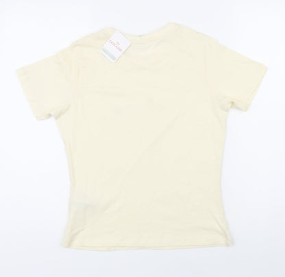 Womens UK Size S Disney Ivory Basic T-Shirt