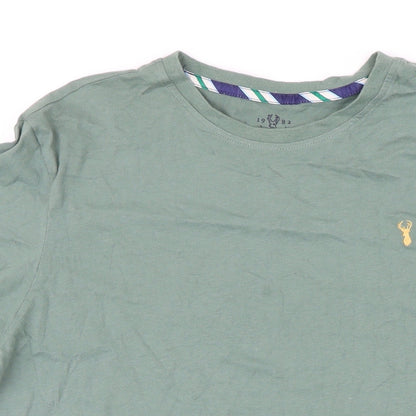 NEXT Mens Green Cotton T-Shirt Size M Round Neck