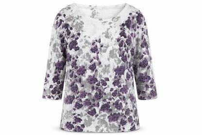 Marks & Spencer Womens White Scoop Neck Floral Acrylic Pullover Jumper Size 12