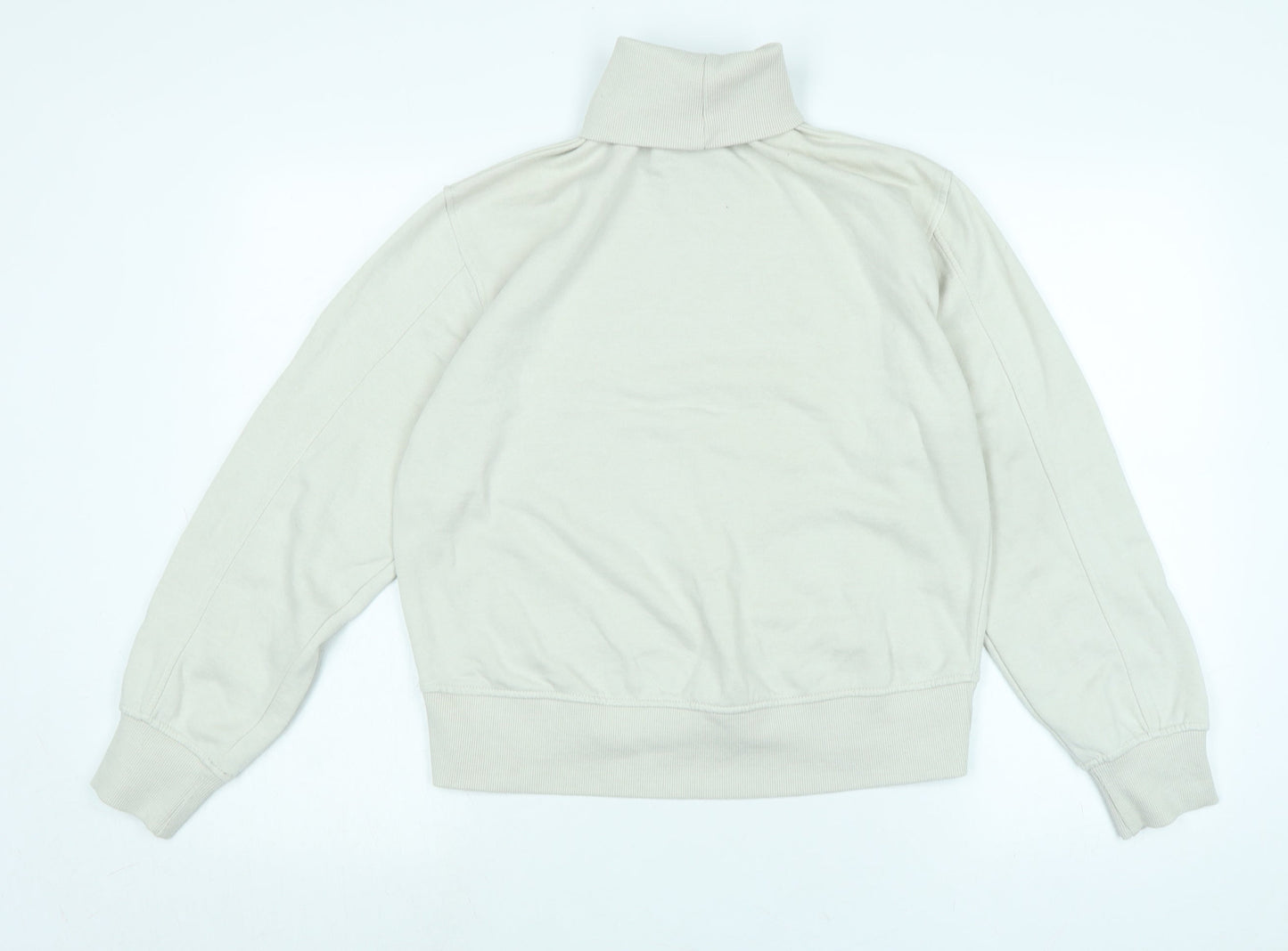 Zara Womens Beige Polyester Pullover Sweatshirt Size S