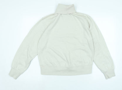 Zara Womens Beige Polyester Pullover Sweatshirt Size S