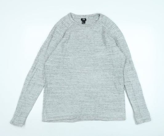 Womens UK Size L H&M Grey Pullover Jumper