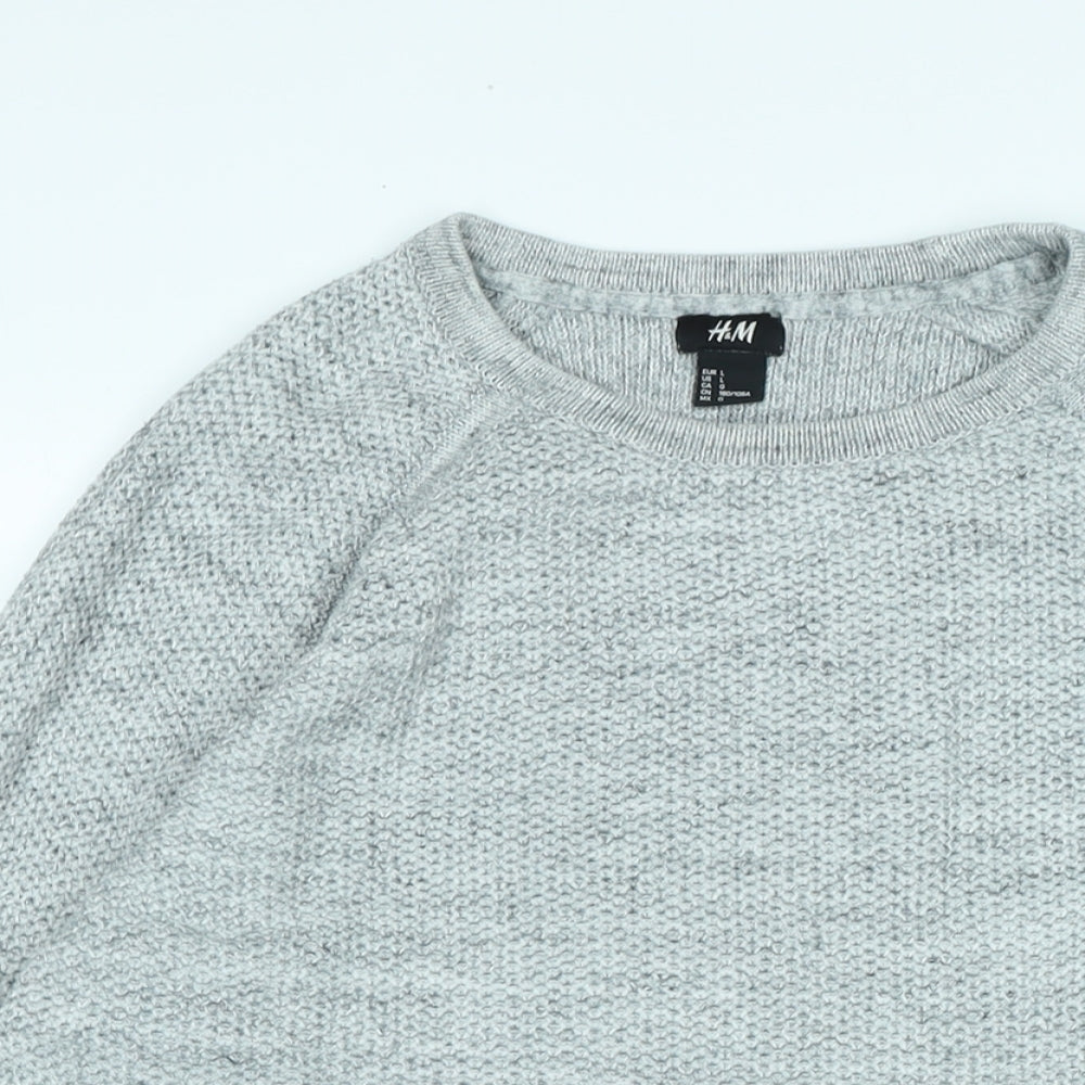 Womens UK Size L H&M Grey Pullover Jumper