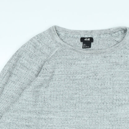Womens UK Size L H&M Grey Pullover Jumper