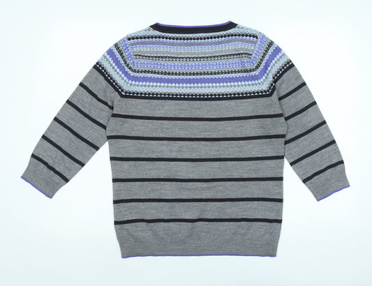 Womens UK Size 14 Marks and Spencer Grey Pullover Jumper