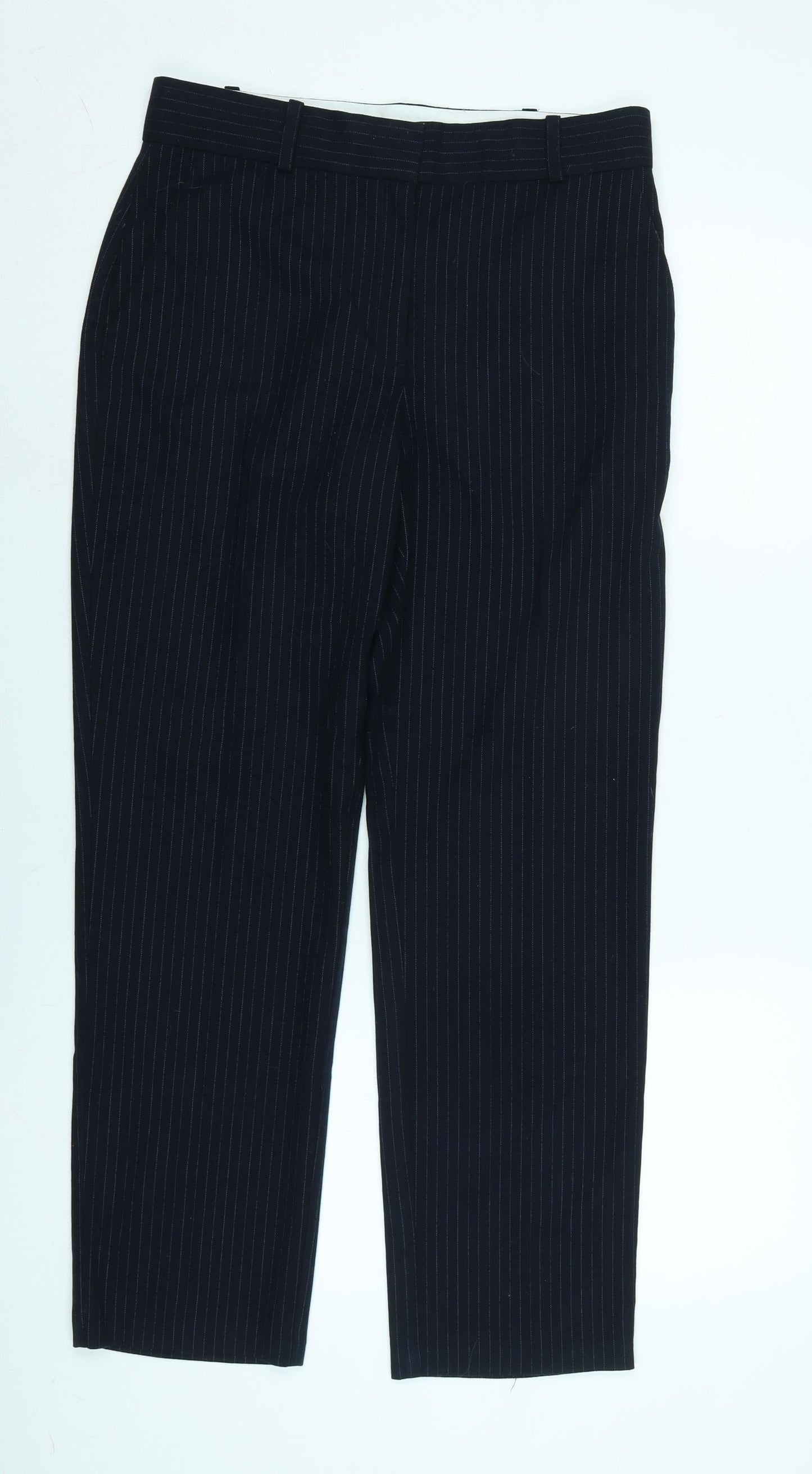 Womens UK Size 10 Marks and Spencer Regular Fit  Blue Trousers