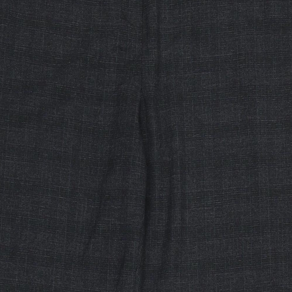 CC Womens Grey Cotton Trousers Size 14 L29 in Regular Zip