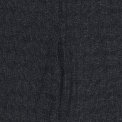 CC Womens Grey Cotton Trousers Size 14 L29 in Regular Zip