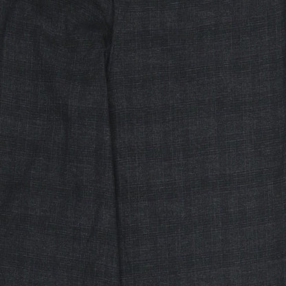 CC Womens Grey Cotton Trousers Size 14 L29 in Regular Zip