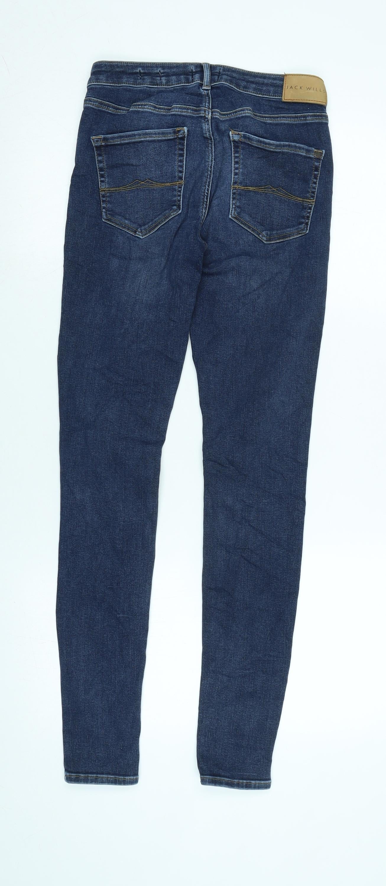 Womens UK Size 27 in Jack Wills Regular Fit Skinny Blue Jeans