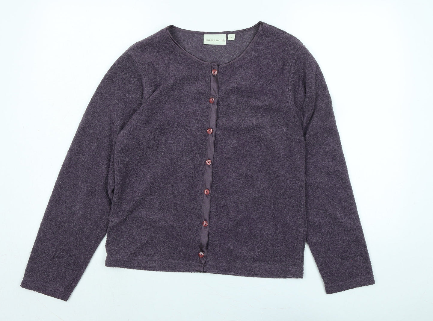 Womens UK Size S Holmewood Purple Cardigan Jumper