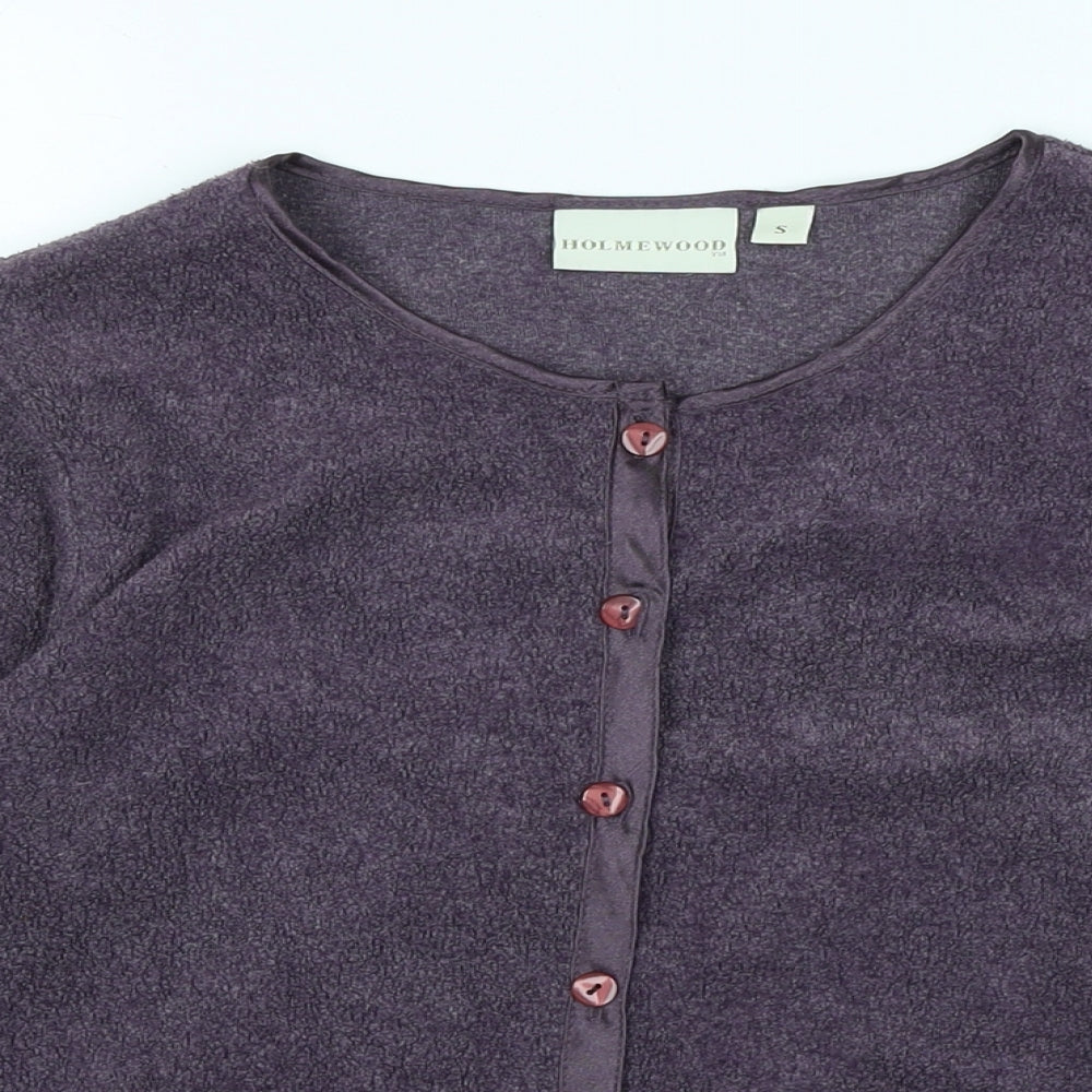 Womens UK Size S Holmewood Purple Cardigan Jumper