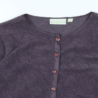 Womens UK Size S Holmewood Purple Cardigan Jumper